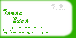 tamas musa business card